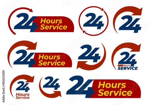Express 24 Hours Delivery Service Graphics – Vector Illustration