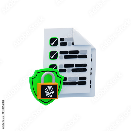 File Security 3D Icon