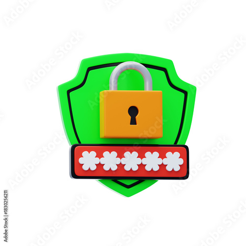 Password Protection 3D Icon