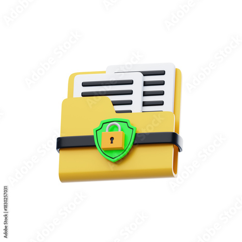 Folder Security 3D Icon