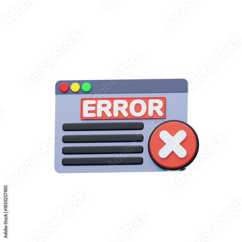 Web Error 3D Icon