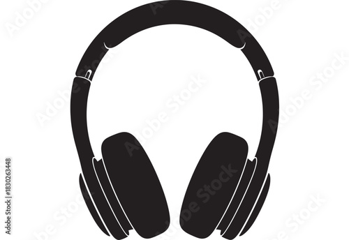 Sleek black headphones for immersive audio experiences, perfect for music lovers, gamers, and anyone seeking pure sound bliss, a modern icon for digital lifestyles