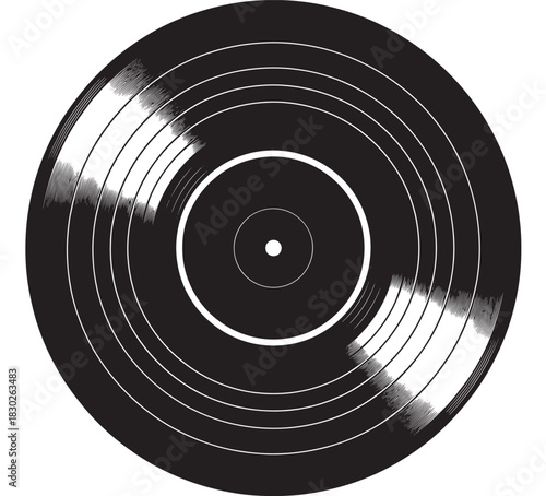 Groovy vibes with a classic vinyl record design element, perfect for retro music lovers and vintage audio enthusiasts, bringing back the nostalgic sound with a modern twist