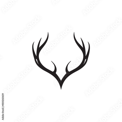 Deer Antler line art nature inspired creative design