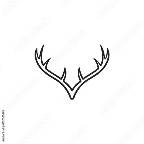 Deer Antler line art nature inspired creative design