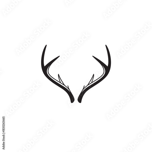 Deer Antler line art nature inspired creative design