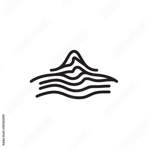 Desert Dune line art wind shaped sand patterns