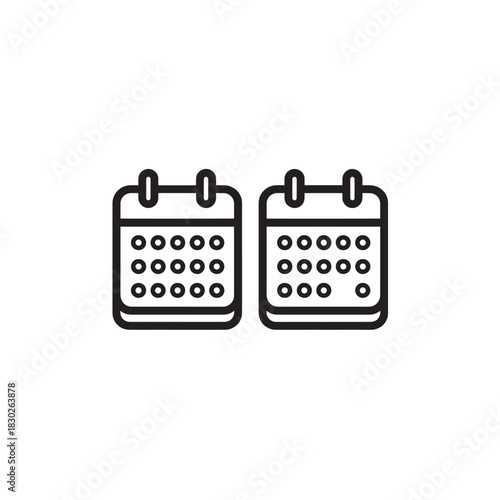 Desk Calendar line art inspired minimalistic modern design daily