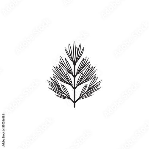 Pine Resin line art natural sticky tree extract