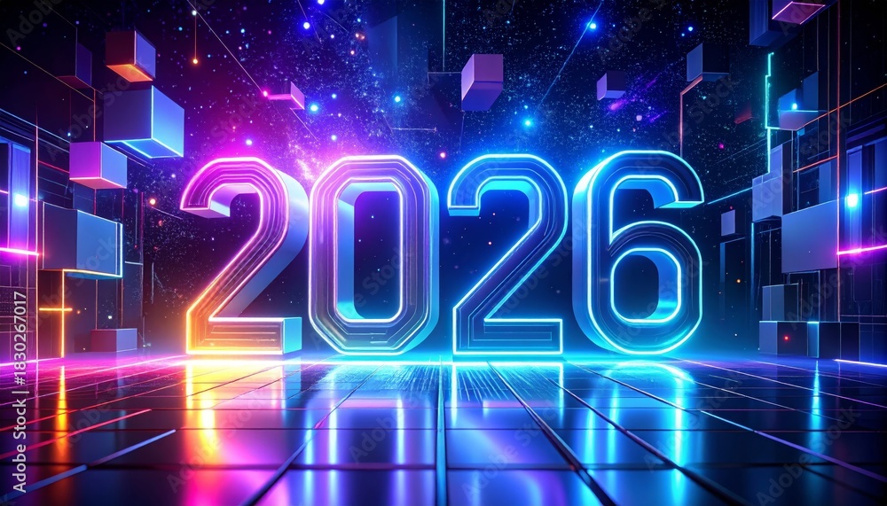 Obraz premium New Year 2026 background
