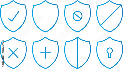 black Sheriff star badge icon set, Badge Sheriff icon vector outline illustration,
