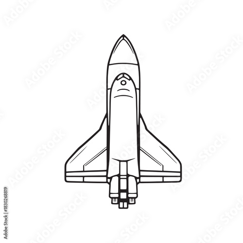 Space Shuttle Line Art Journey Beyond Earths Atmosphere Today