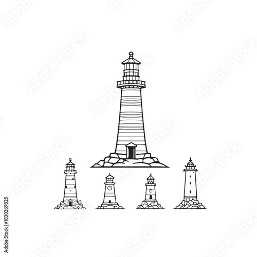 The Lighthouse line art silent strength