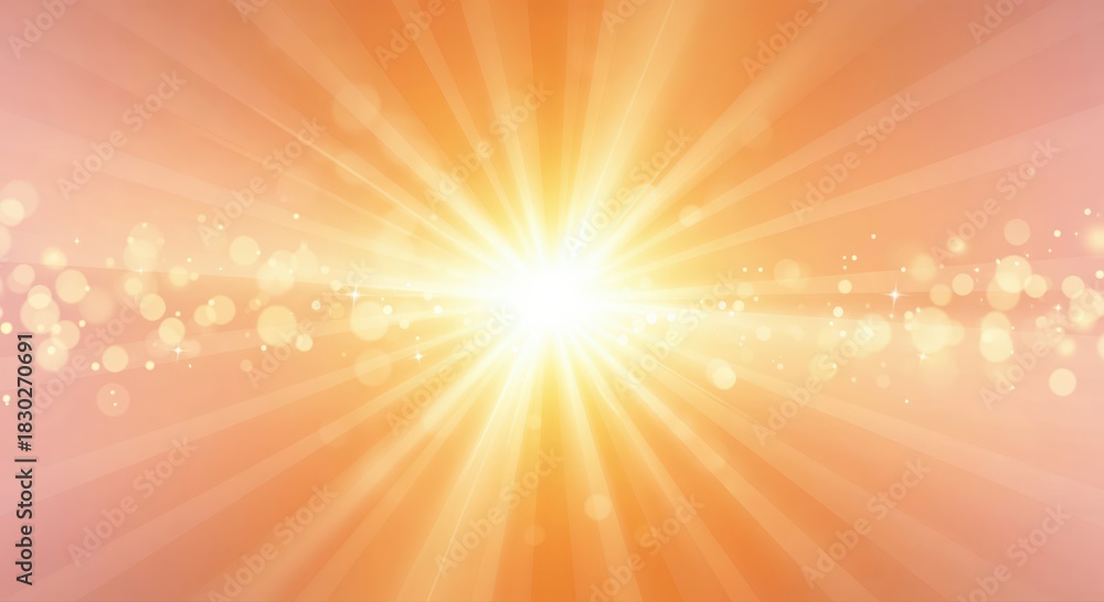Obraz premium Radiant Burst of Sunlight: A mesmerizing display of light radiating outwards, casting a warm and inviting glow across the scene. Capturing the essence of hope and energy.