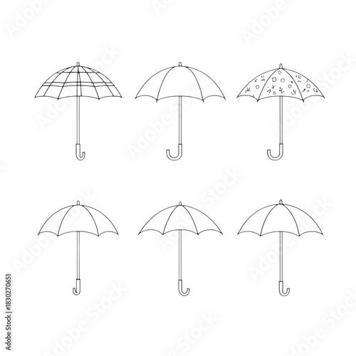 Umbrella Line Art Minimalist Design Inspired by Nature