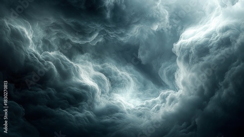 Storm clouds with dramatic chiaroscuro lighting effect, swirling vortex patterns, detailed wispy edges, moody cinematic atmosphere, ultra high definition