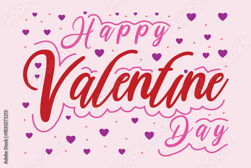 Premium Romantic Valentine's Day vector set for t-shirts, cards, and invitations.