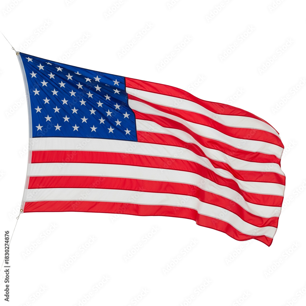 Obraz premium american flag isolated on white