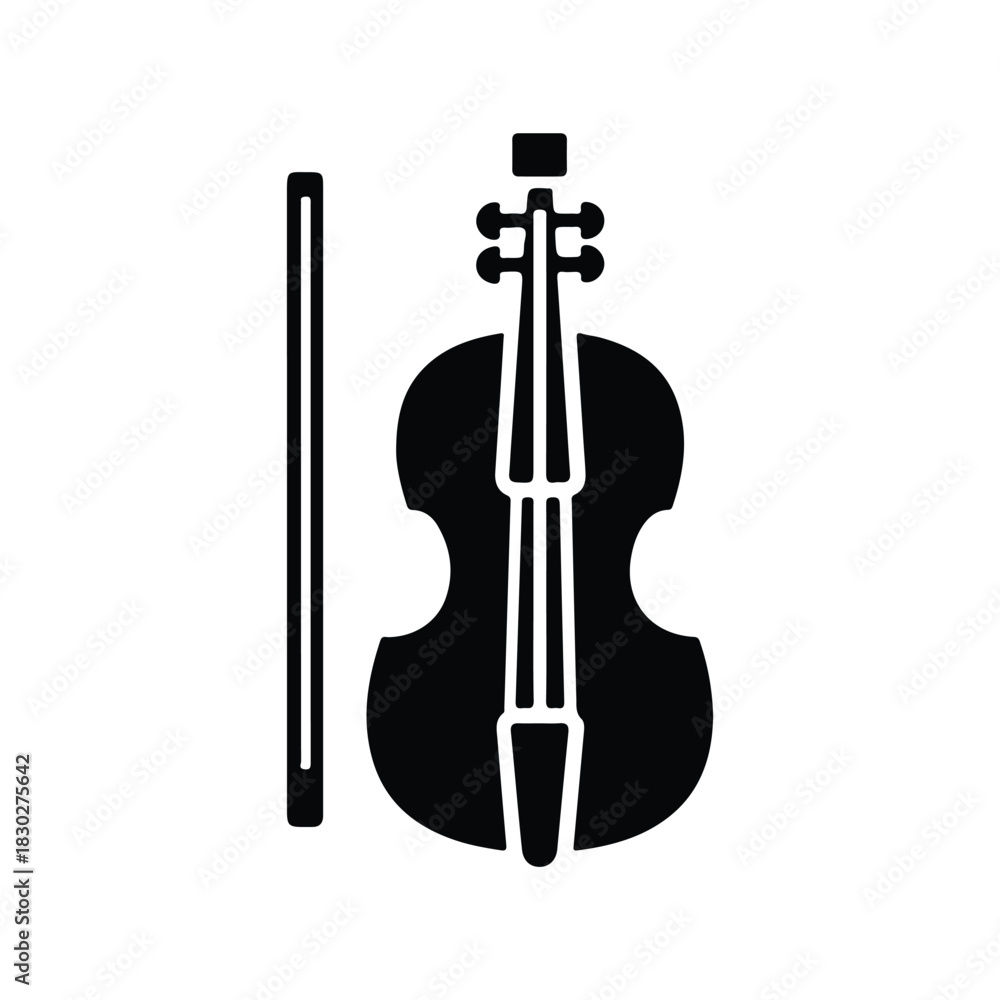 Fototapeta premium Violin icon, music, instrument