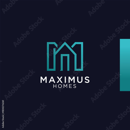 Letter M Real Estate Logo Design