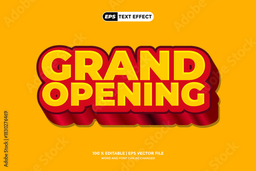 Text Effect Grand Opening Design Creative New