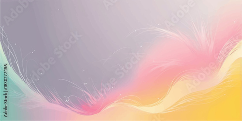 Abstract background with soft flowing colorful lines, curves, and digital wave motion pattern