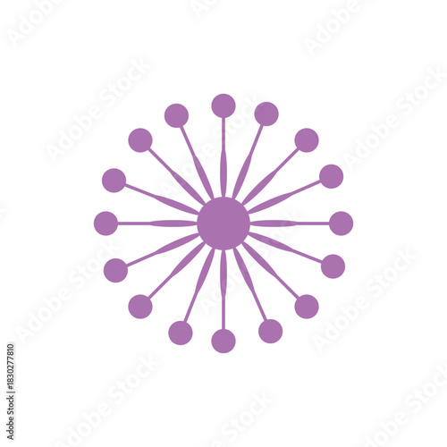 Dandelion logo simple vector and symbol