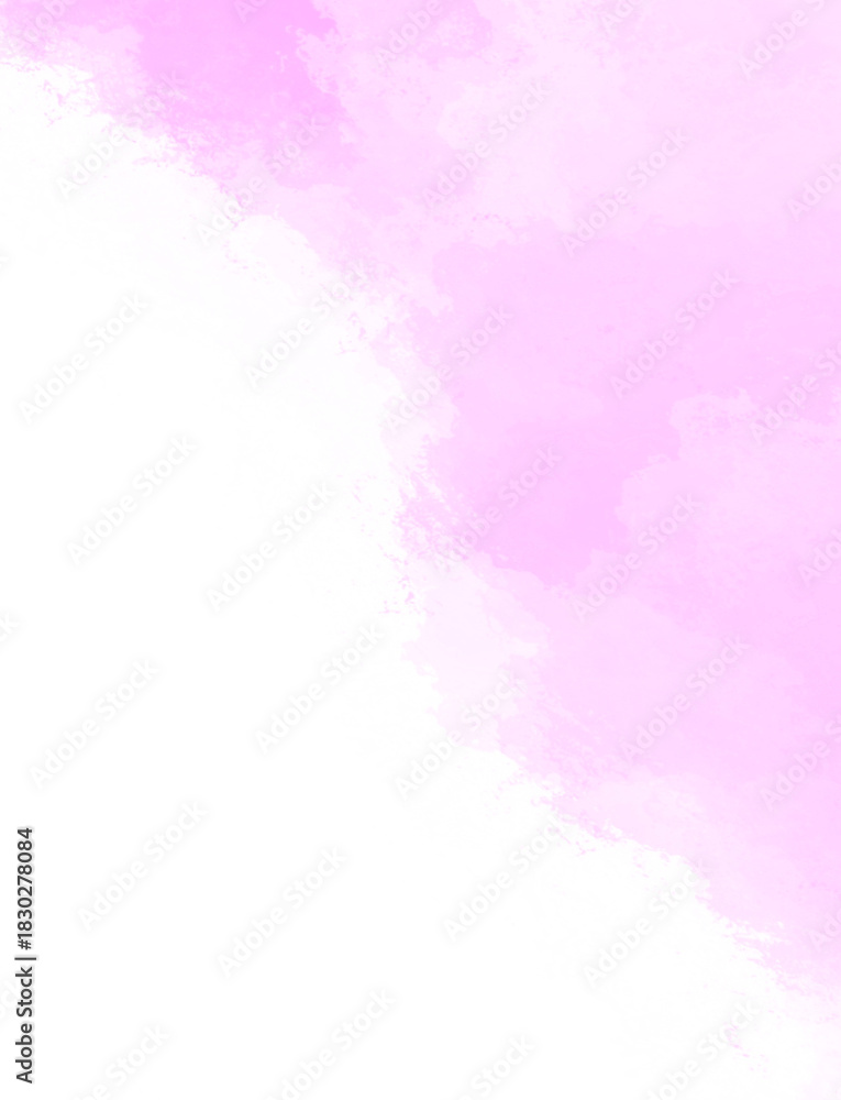 Fototapeta premium A gentle, abstract watercolor wash in soft pink hues fades into a clean white background, creating a delicate and airy feel.