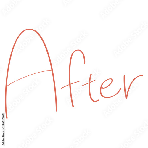 オレンジ色の手書きの「After」の文字