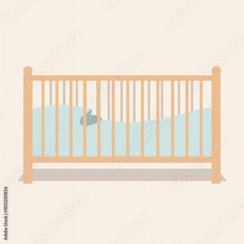 baby bed in a crib