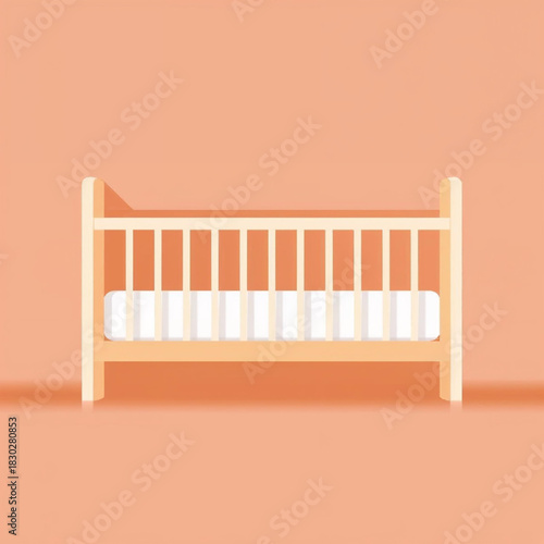 baby bed in a room