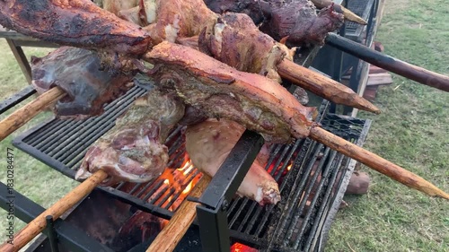 Traditional Venezuelan barbecue, called 