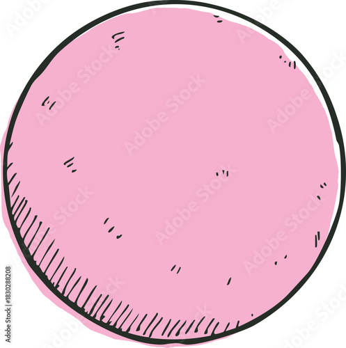 table tennis ball sports item hand drawn illustration