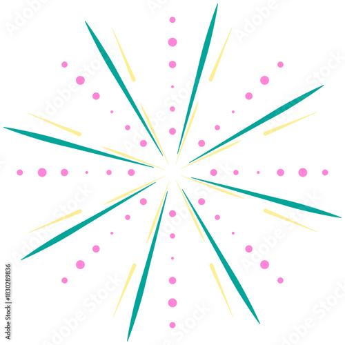 abstract colorful fireworks starburst lights 