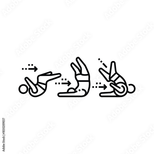 Backward Roll Exercise Progression Icon