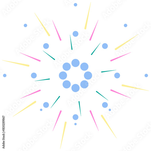 abstract colorful fireworks starburst lights 