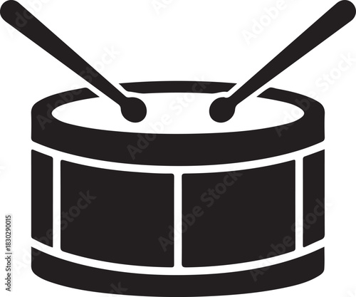Isolated vector illustration of a wooden percussion drum musical instrument