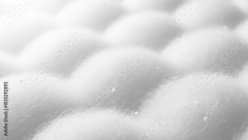 Close-up of a soft, white, textured surface with repeating rounded shapes, creating a gentle, undulating pattern.