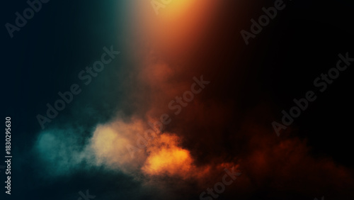 Abstract smoke misty fog on isolated black background. Texture overlays. Design element.