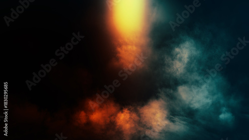 Abstract smoke misty fog on isolated black background. Texture overlays. Design element.