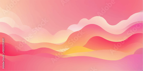 Abstract pink and orange wave pattern vector illustration with light texture and colorful line shape backdrop