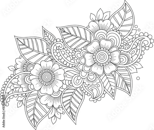 PrintLingerie set, black lace, floral design, bra and panty, intimate wear, fashion illustration, sexy underwear, white background, textile detail