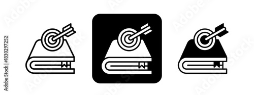 Outcomes  Solid color and black line drawing vector illustration set