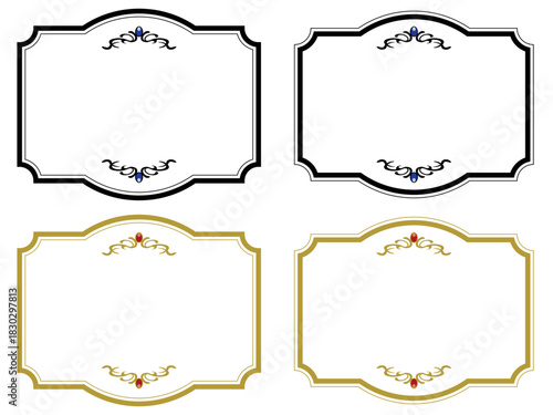 清楚なアンティークフレームのセット