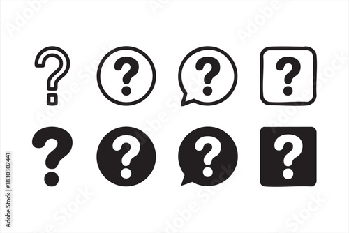 Help and Query Mark Graphics for Assistance Platforms, Contact Pages, and UI Kits