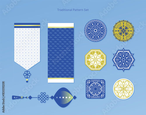 전통 문양 오브젝트 세트 03
