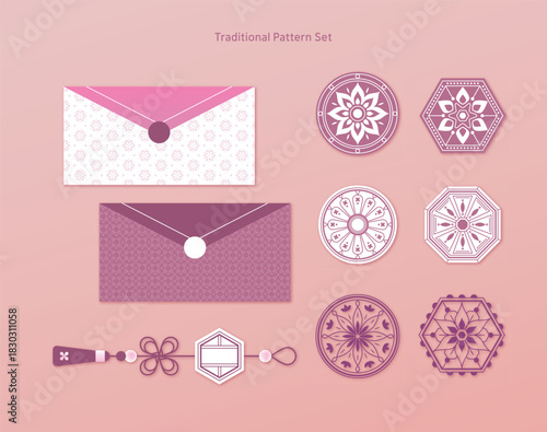 전통 문양 오브젝트 세트 06
