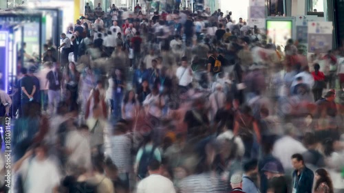 Wallpaper Mural Dynamic Time-Lapse People Flowing Crowd in Busy Urban Environment, City Constant Citizen Motion. Human Activity in Town. Big Energy of a Large Outdoor Public Space. Large Traffic in Working Street 4k Torontodigital.ca