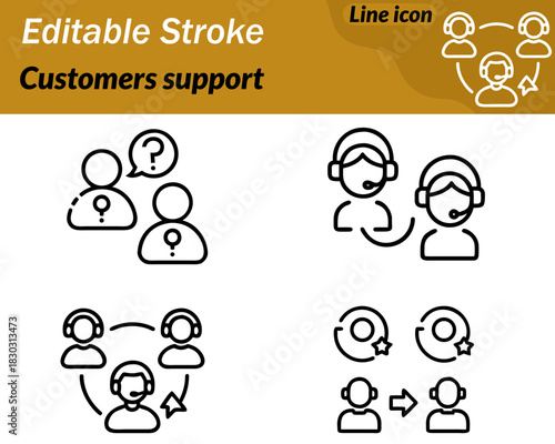 A minimal vector icon of a person with a headset and mic representing communication and customer assistance. Clean smooth lines it ideal for help centers support services contact user guidance tools.