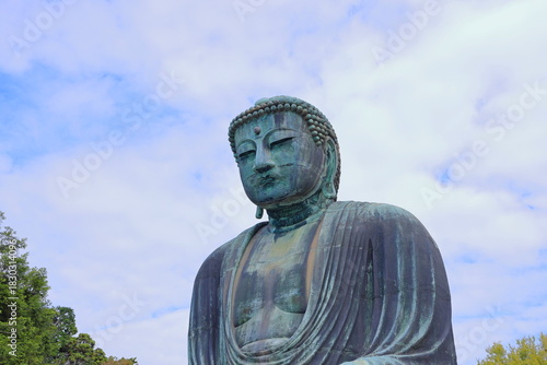 Kotoku-in, a Buddhist temple known for a monumental, outdoor bronze statue of the Buddha in Kamakura, Kanagawa, Japan